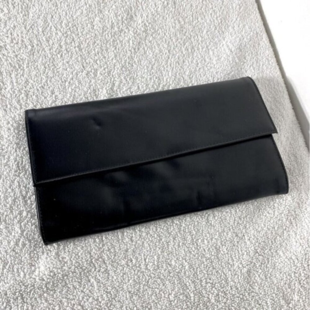 Vintage Black Clutch Handbag Wallet Purse - Picture 13 of 13